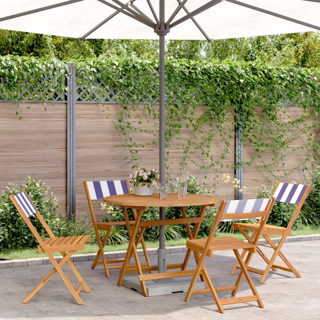 3Dílný Bistro Set Antracitový Textil A Masivní Dřevo