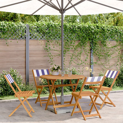 3Dílný Bistro Set Antracitový Textil A Masivní Dřevo