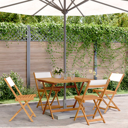 3Dílný Bistro Set Antracitový Textil A Masivní Dřevo