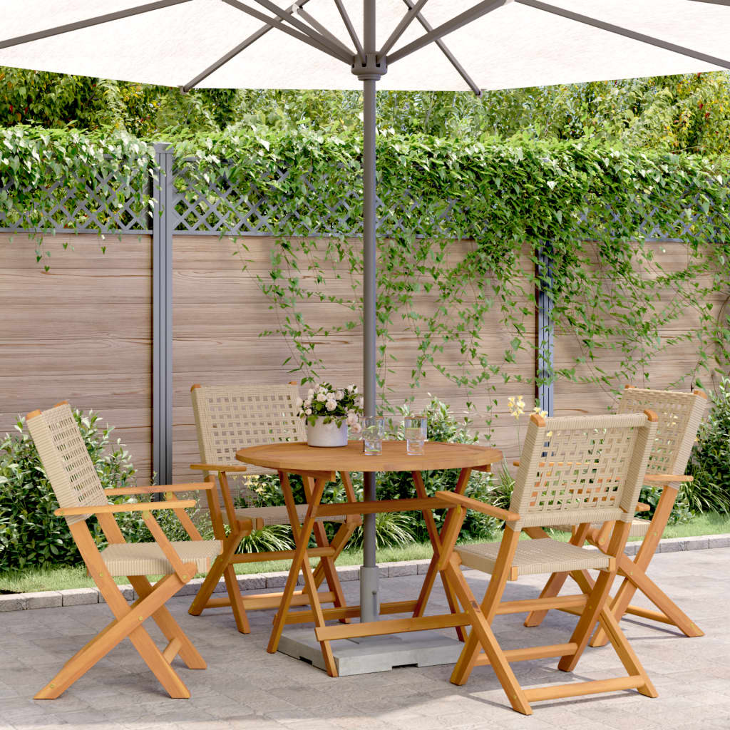 3Dílný Bistro Set Černý Polyratan A Masivní Dřevo