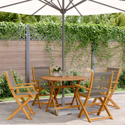 3Dílný Bistro Set Černý Polypropylen A Masivní Dřevo