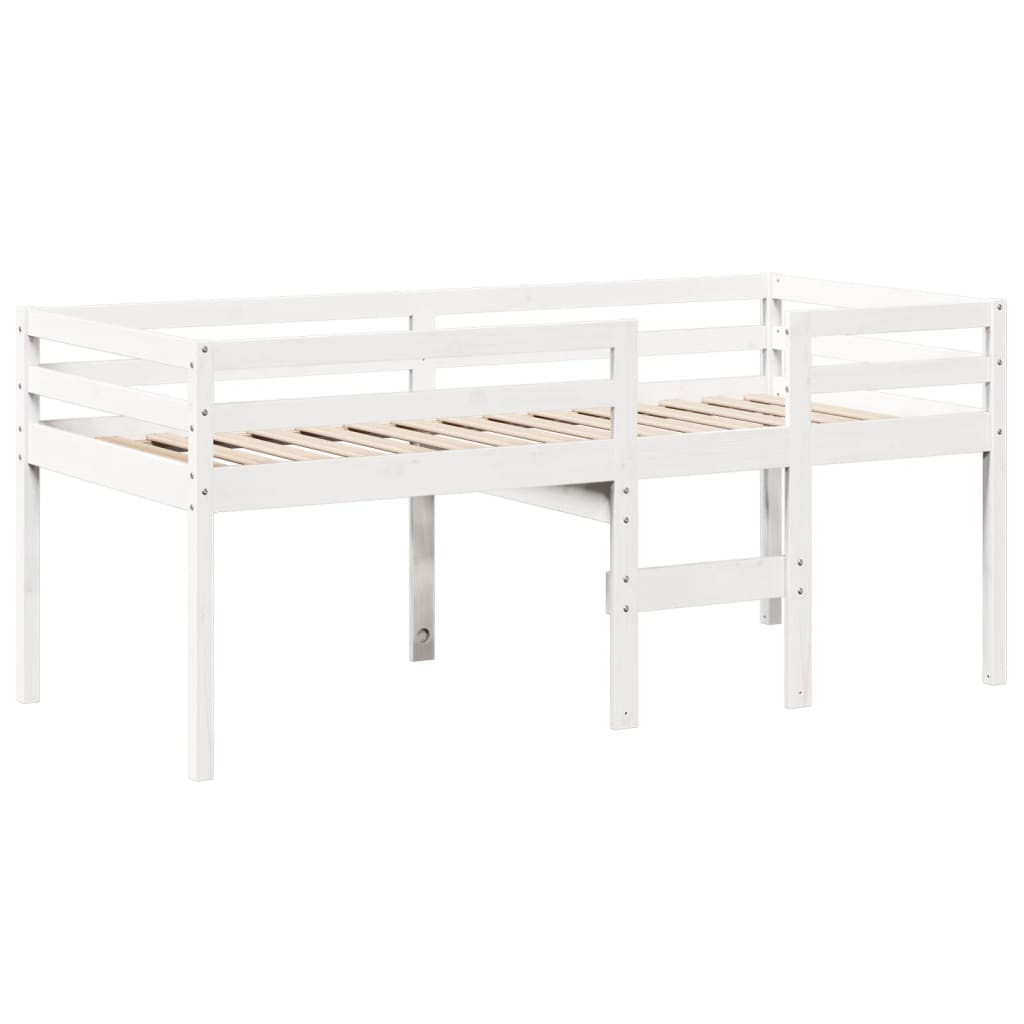 Patrová Postel Se Střechou Bílá 75 X 190 Cm Masivní Borovice