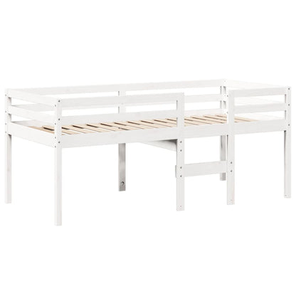 Patrová Postel Se Střechou Bílá 75 X 190 Cm Masivní Borovice
