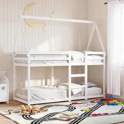 Patrová Postel Se Střechou Borové Dřevo