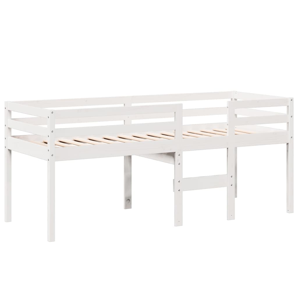 Patrová Postel Se Střechou Bílá 80 X 200 Cm Masivní Borovice
