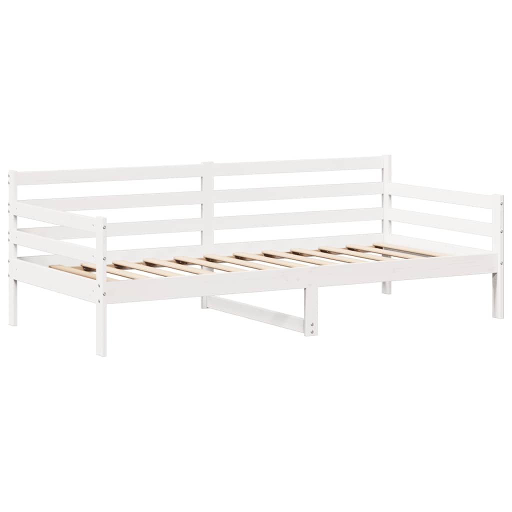 Válenda Se Střechou Bílá 80 X 200 Cm Masivní Borové Dřevo