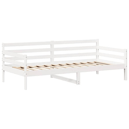 Válenda Se Střechou Bílá 80 X 200 Cm Masivní Borové Dřevo