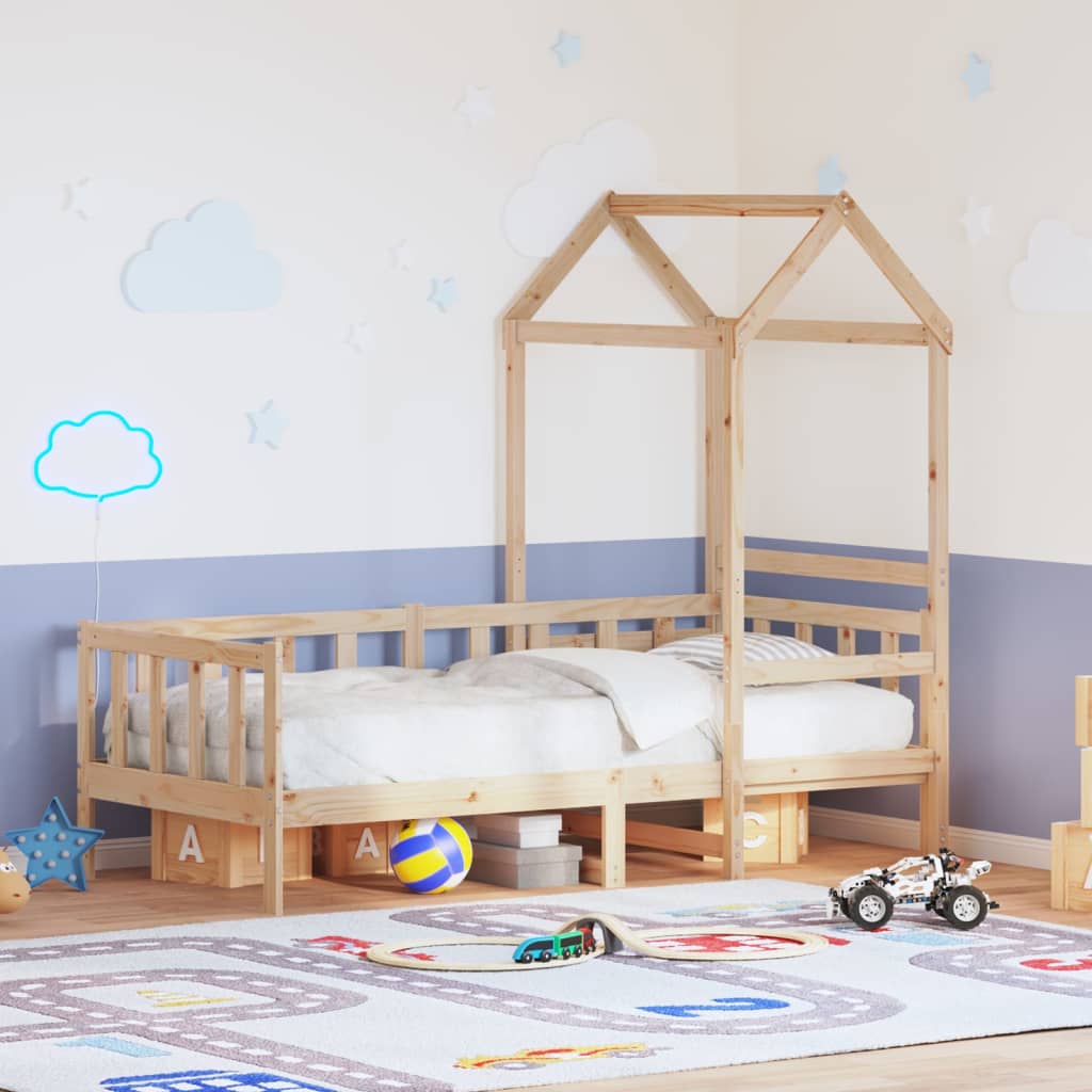 Válenda Se Střechou 80 X 200 Cm Masivní Borové Dřevo