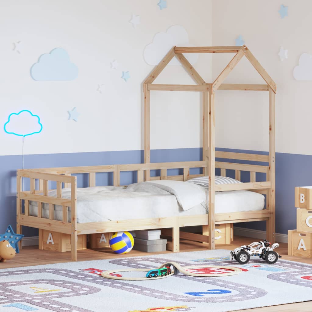 Válenda Se Střechou 80 X 200 Cm Masivní Borové Dřevo