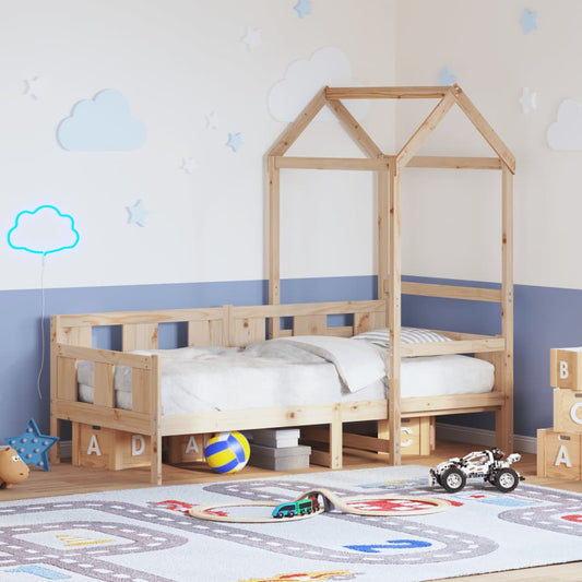 Válenda Se Střechou 90 X 200 Cm Masivní Borové Dřevo