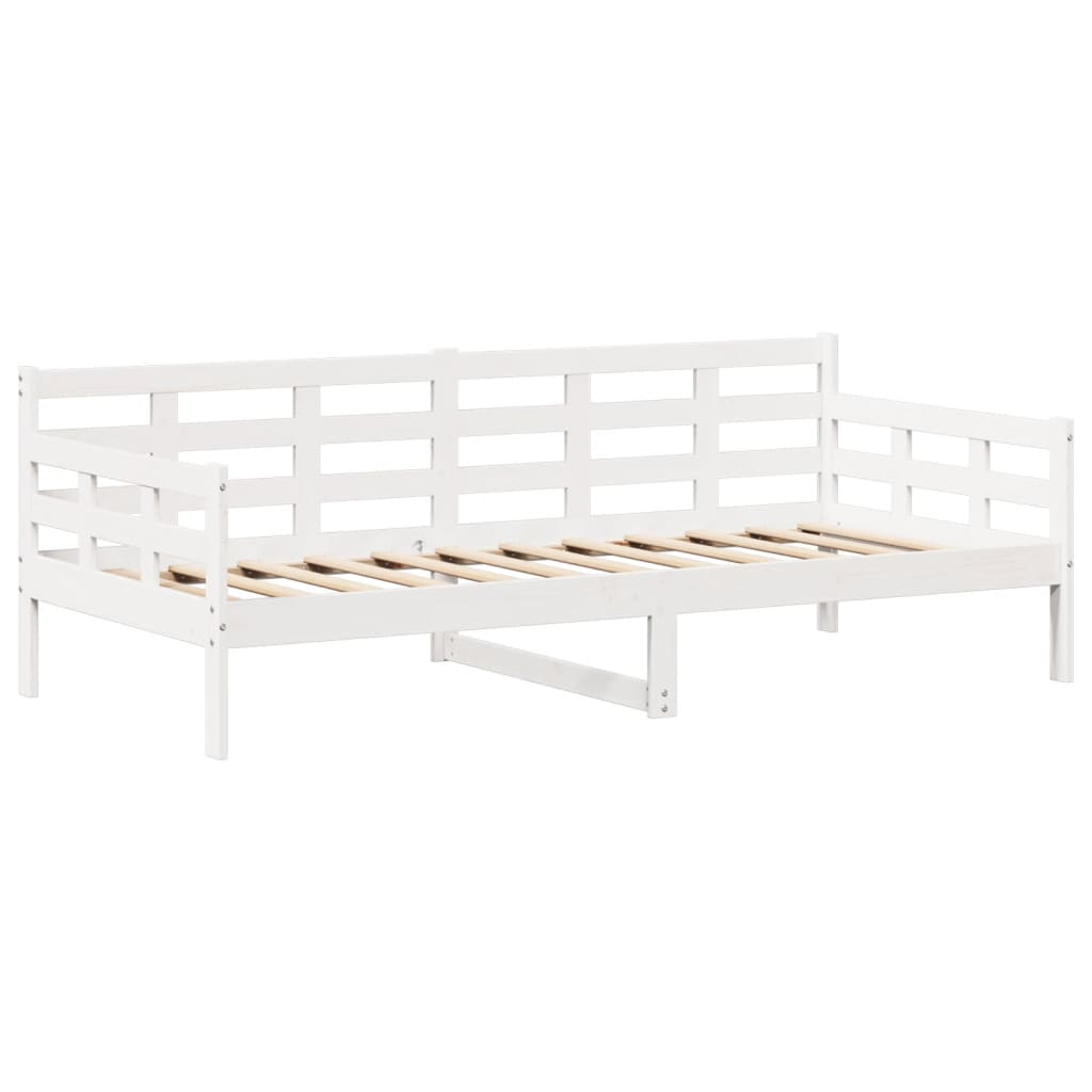 Válenda Se Střechou Bílá 80 X 200 Cm Masivní Borové Dřevo