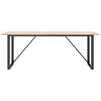 Jídelní Stůl S O Rámem 200 X 100 X 75 Cm Borové Dřevo A Litina