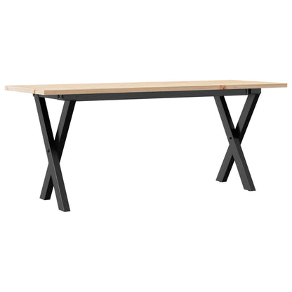 Konferenční Stolek S X Rámem 110X40X45 Cm Borové Dřevo A Ocel
