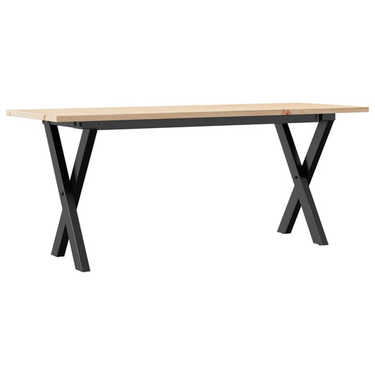 Konferenční Stolek S X Rámem 110X40X45 Cm Borové Dřevo A Ocel