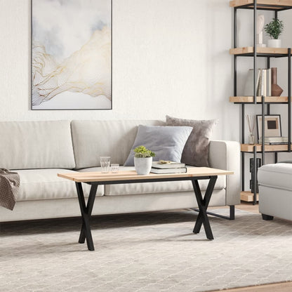 Konferenční Stolek S X Rámem 110X40X45 Cm Borové Dřevo A Ocel
