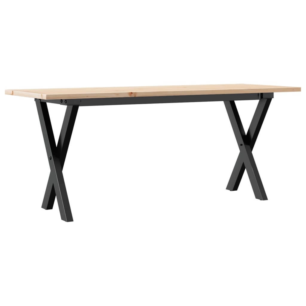 Konferenční Stolek S X Rámem 110X40X45 Cm Borové Dřevo A Ocel
