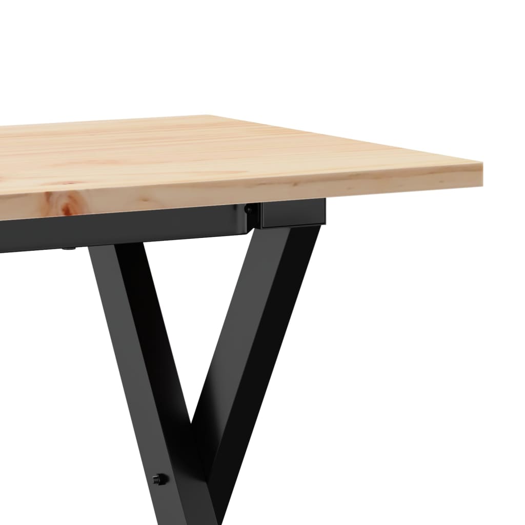 Konferenční Stolek S X Rámem 110X40X45 Cm Borové Dřevo A Ocel