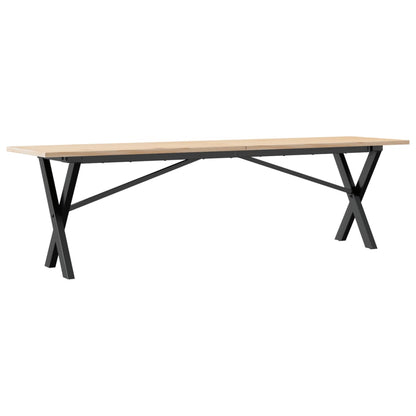 Konferenční Stolek S X Rámem 160X40X45 Cm Borové Dřevo A Ocel
