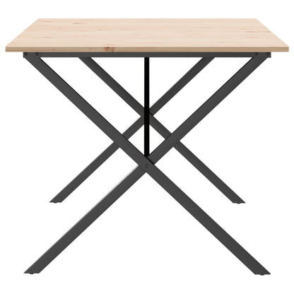 Jídelní Stůl S X Rámem Borové Dřevo A Ocel