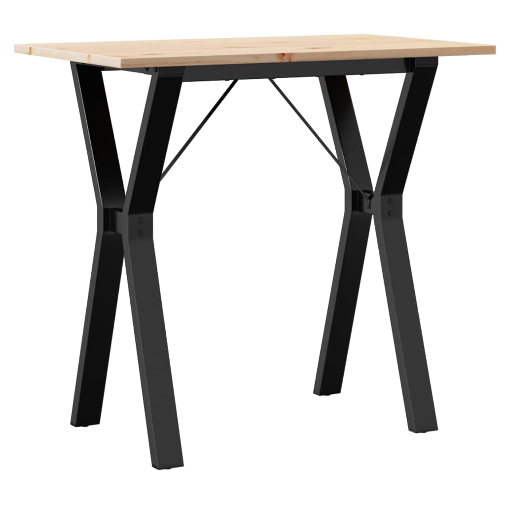 Jídelní Stůl S Y Rámem Borové Dřevo A Ocel