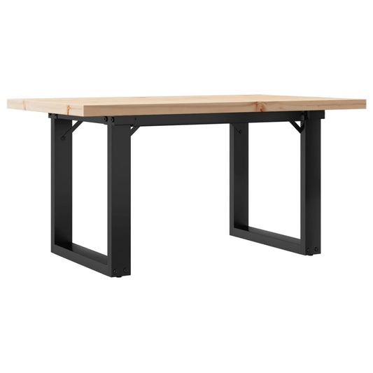 Konferenční Stolek S O Rámem 80X50X40,5Cm Borové Dřevo A Ocel