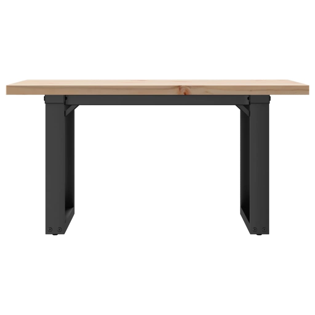 Konferenční Stolek S O Rámem 80X50X40,5Cm Borové Dřevo A Ocel