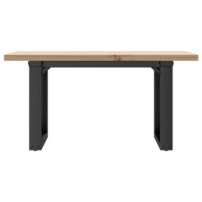 Konferenční Stolek S O Rámem 80X50X40,5Cm Borové Dřevo A Ocel