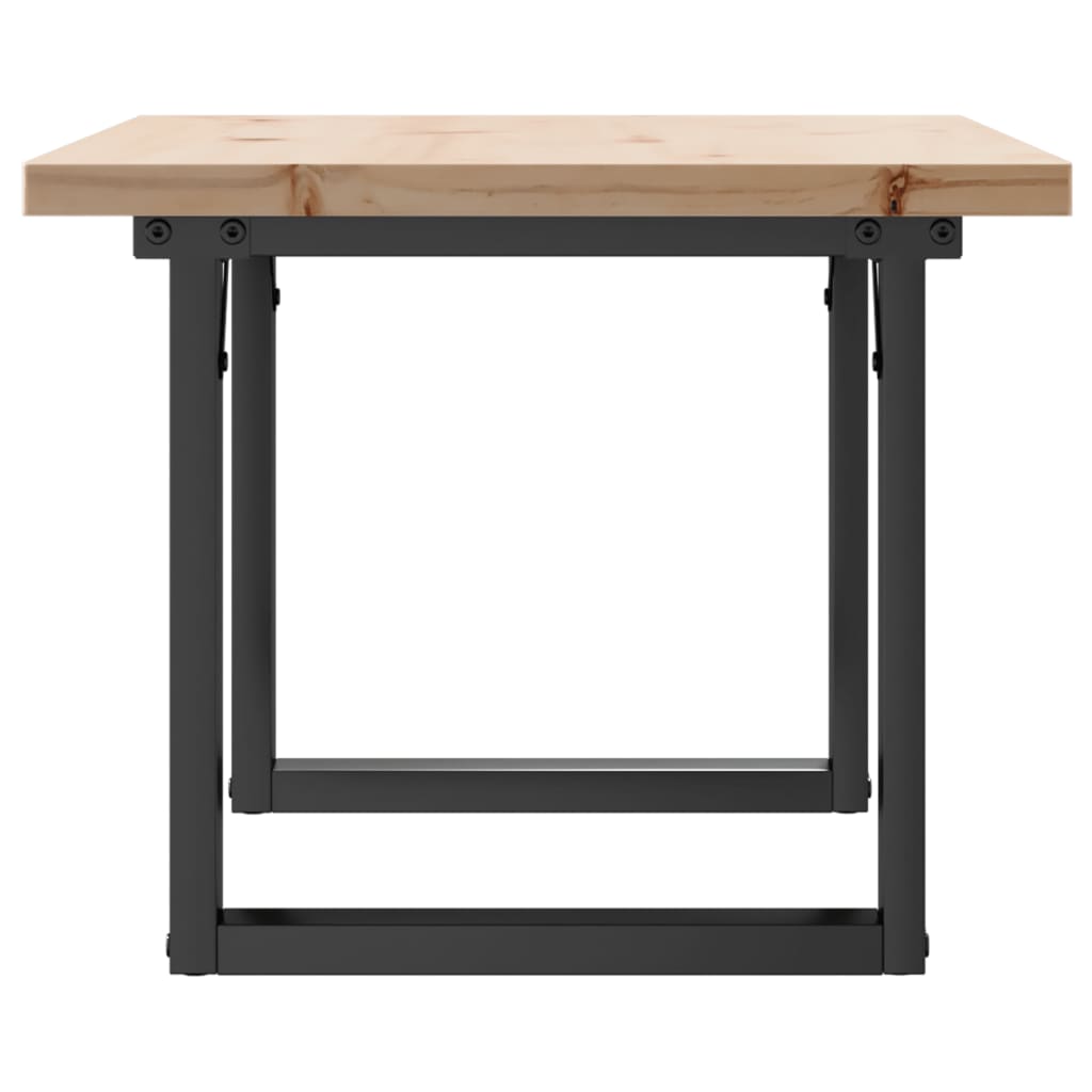 Konferenční Stolek S O Rámem 80X50X40,5Cm Borové Dřevo A Ocel