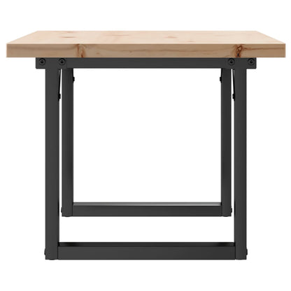 Konferenční Stolek S O Rámem 80X50X40,5Cm Borové Dřevo A Ocel