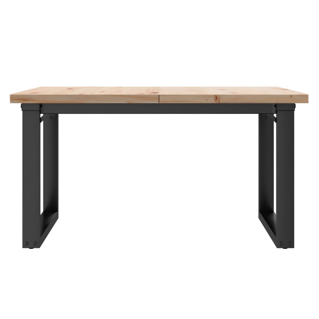Konferenční Stolek S O Rámem 80X80X45,5Cm Borové Dřevo A Ocel