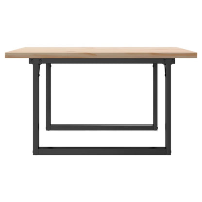 Konferenční Stolek S O Rámem 80X80X45,5Cm Borové Dřevo A Ocel