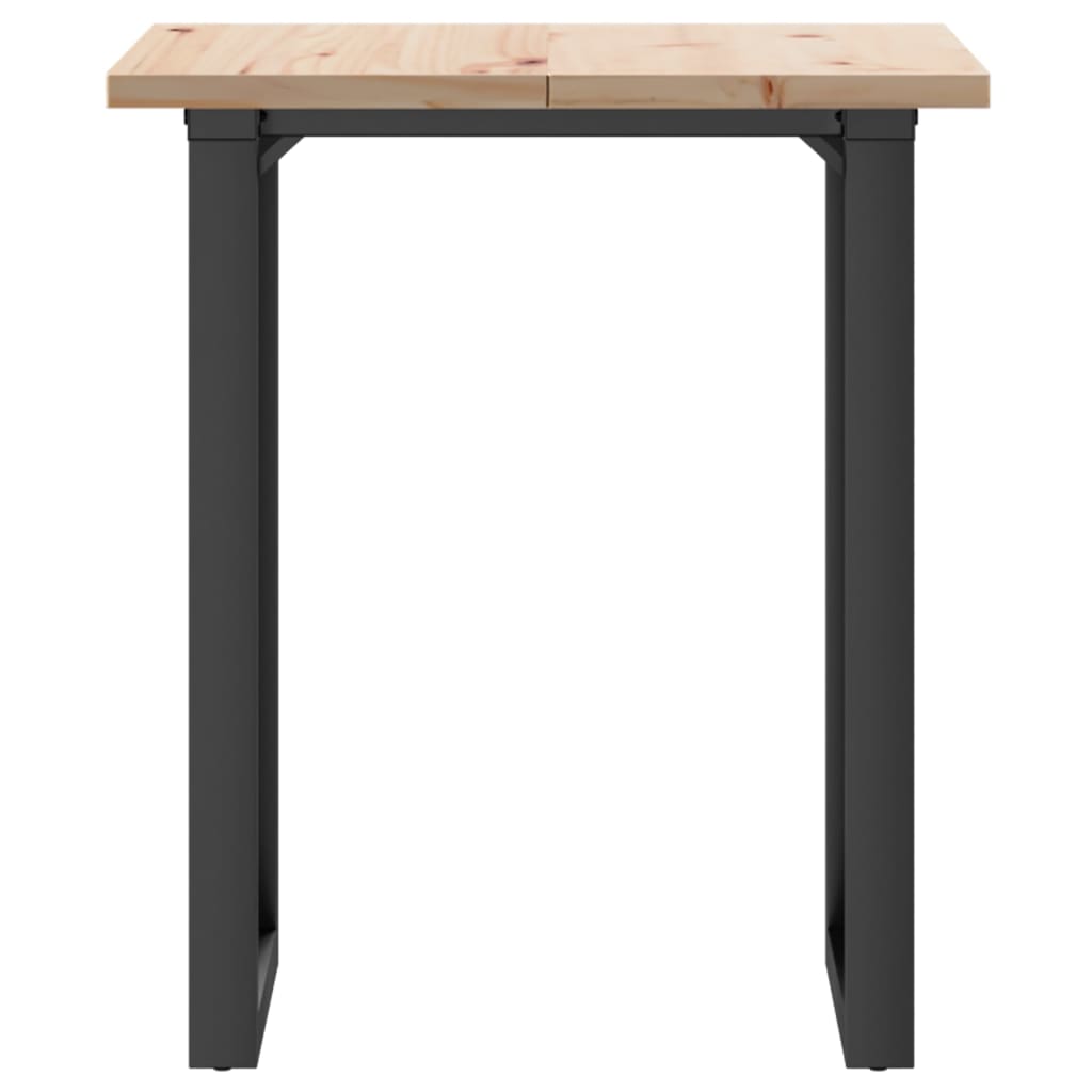 Jídelní Stůl S O Rámem 70 X 70 X 75,5 Cm Borové Dřevo A Ocel