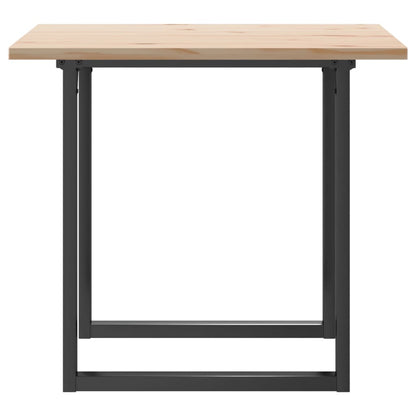 Jídelní Stůl S O Rámem 80 X 80 X 75,5 Cm Borové Dřevo A Ocel