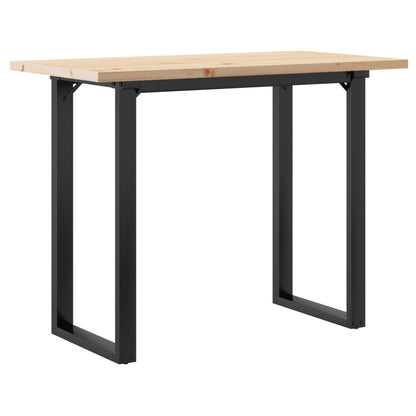 Jídelní Stůl S O Rámem 100 X 50 X 75,5 Cm Borové Dřevo A Ocel