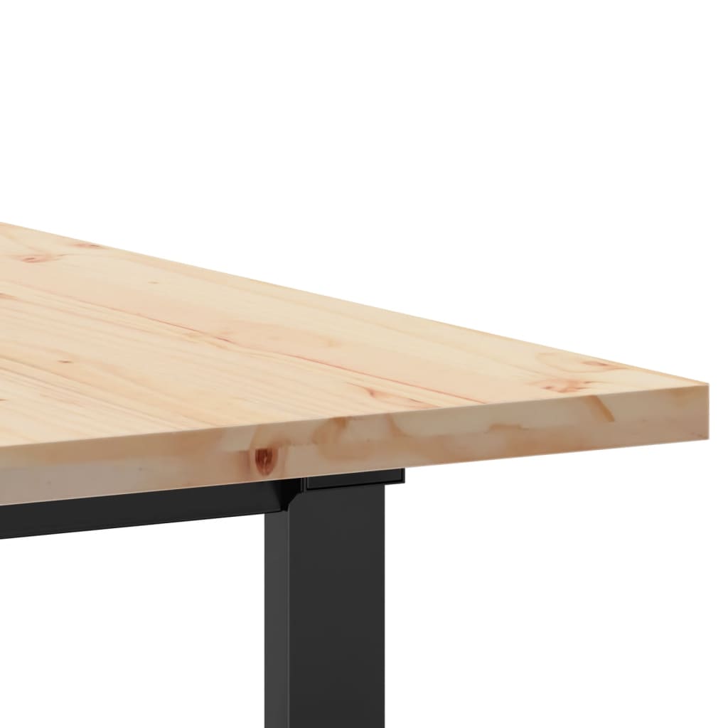 Jídelní Stůl S O Rámem 160 X 80 X 75,5 Cm Borové Dřevo A Ocel