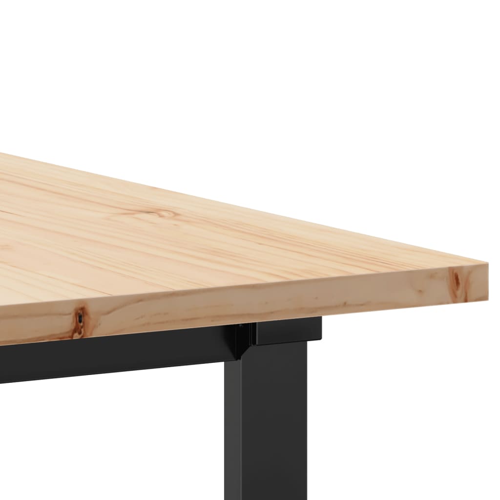 Jídelní Stůl S O Rámem 180 X 90 X 75,5 Cm Borové Dřevo A Ocel