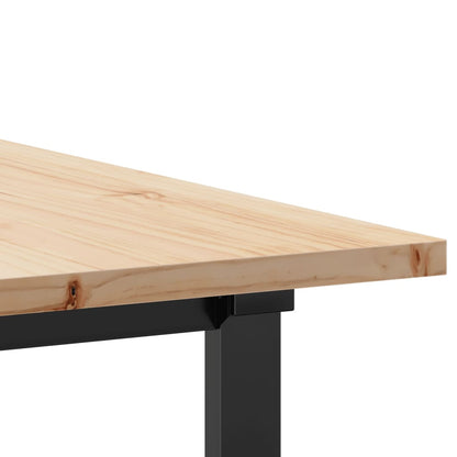 Jídelní Stůl S O Rámem 180 X 90 X 75,5 Cm Borové Dřevo A Ocel