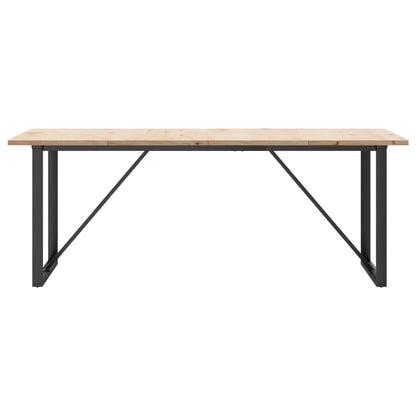 Jídelní Stůl S O Rámem 200X100X75,5 Cm Borové Dřevo A Ocel