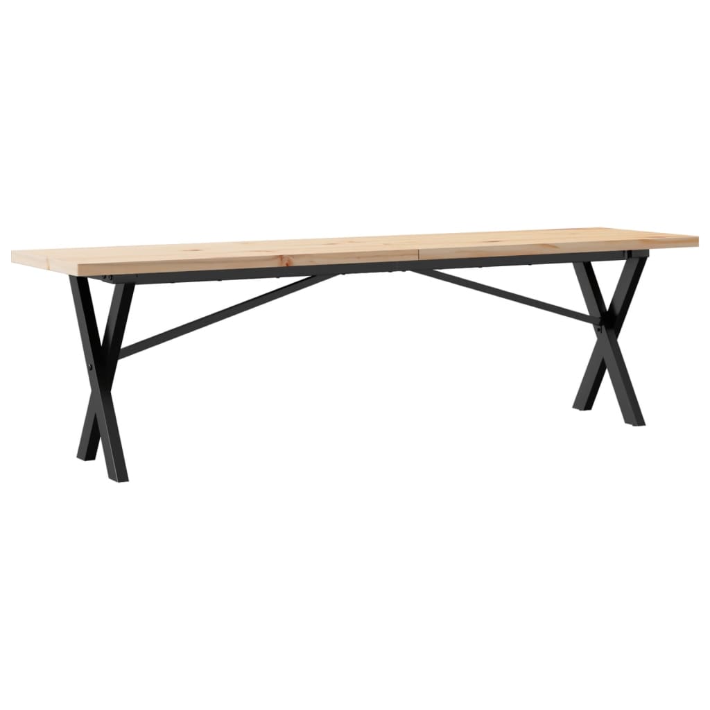 Konferenční Stolek S X Rámem 160X40X45,5 Cm Borovice A Ocel