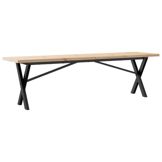 Konferenční Stolek S X Rámem 160X40X45,5 Cm Borovice A Ocel