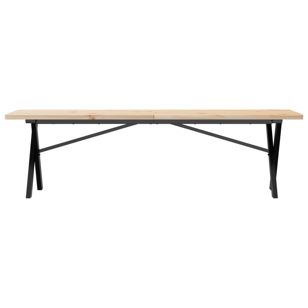 Konferenční Stolek S X Rámem 160X40X45,5 Cm Borovice A Ocel