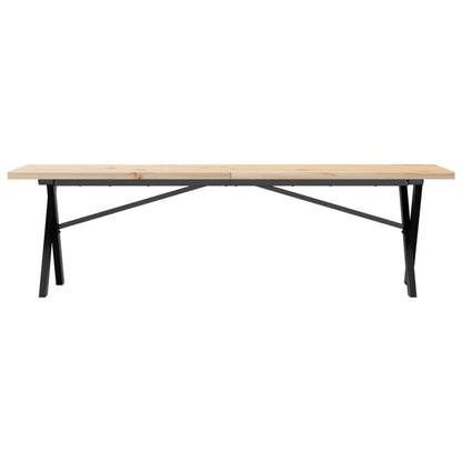 Konferenční Stolek S X Rámem 160X40X45,5 Cm Borovice A Ocel
