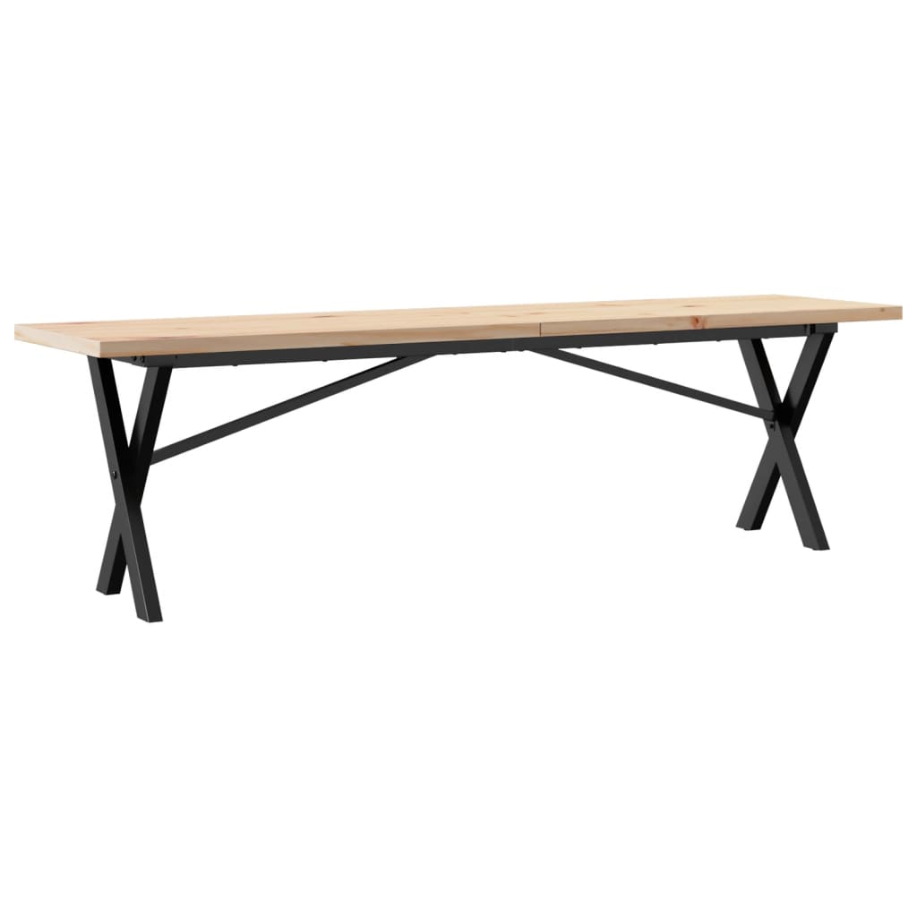 Konferenční Stolek S X Rámem 160X40X45,5 Cm Borovice A Ocel