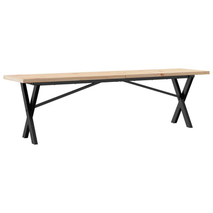 Konferenční Stolek S X Rámem 160X40X45,5 Cm Borovice A Ocel