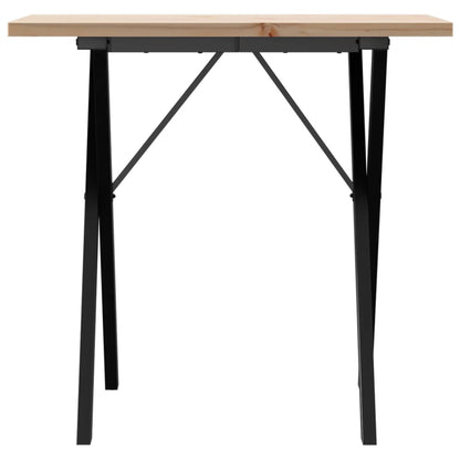 Jídelní Stůl S X Rámem 80 X 50 X 75,5 Cm Borové Dřevo A Ocel