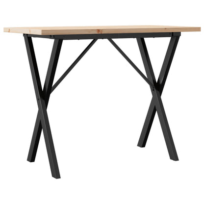Jídelní Stůl S X Rámem 100 X 50 X 75,5 Cm Borové Dřevo A Ocel
