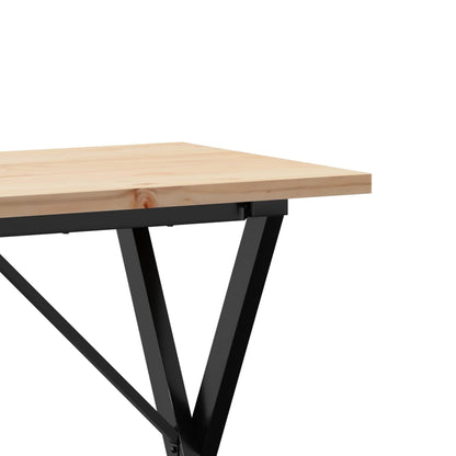 Jídelní Stůl S X Rámem 100 X 50 X 75,5 Cm Borové Dřevo A Ocel