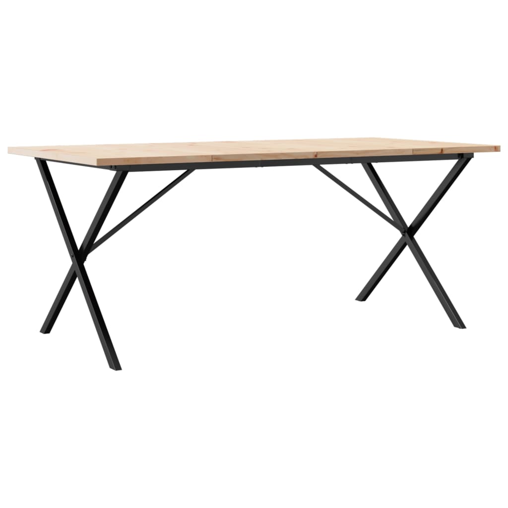 Jídelní Stůl S X Rámem 180 X 90 X 75,5 Cm Borové Dřevo A Ocel