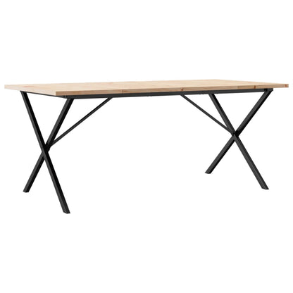 Jídelní Stůl S X Rámem 180 X 90 X 75,5 Cm Borové Dřevo A Ocel
