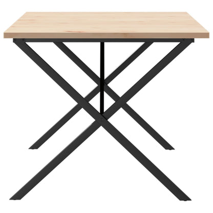 Jídelní Stůl S X Rámem 180 X 90 X 75,5 Cm Borové Dřevo A Ocel
